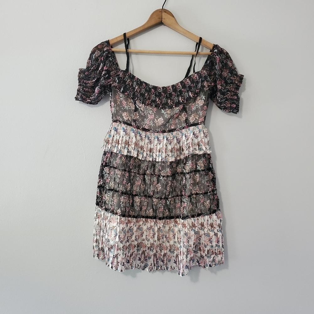 NWT Anthro Foxiedox Antonia Floral Pleated Dress
